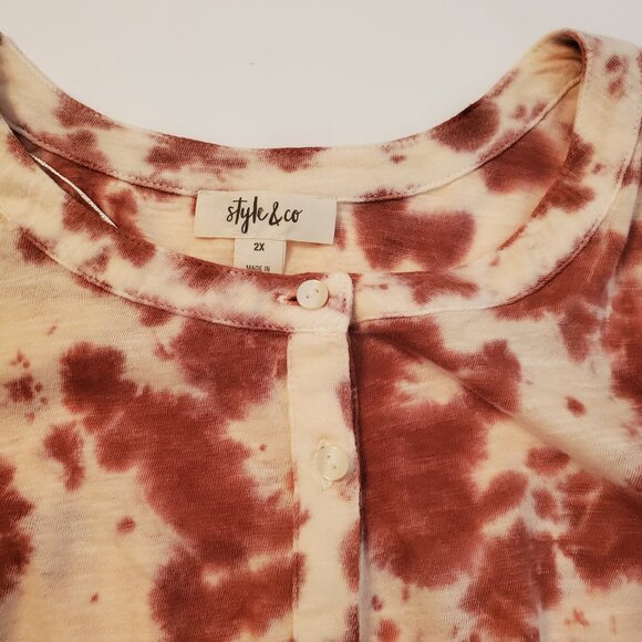 Style & Con.. Vintage long sleeve garment Tie Dye 100% soft cotton. Size 2X. - Picture 8 of 12